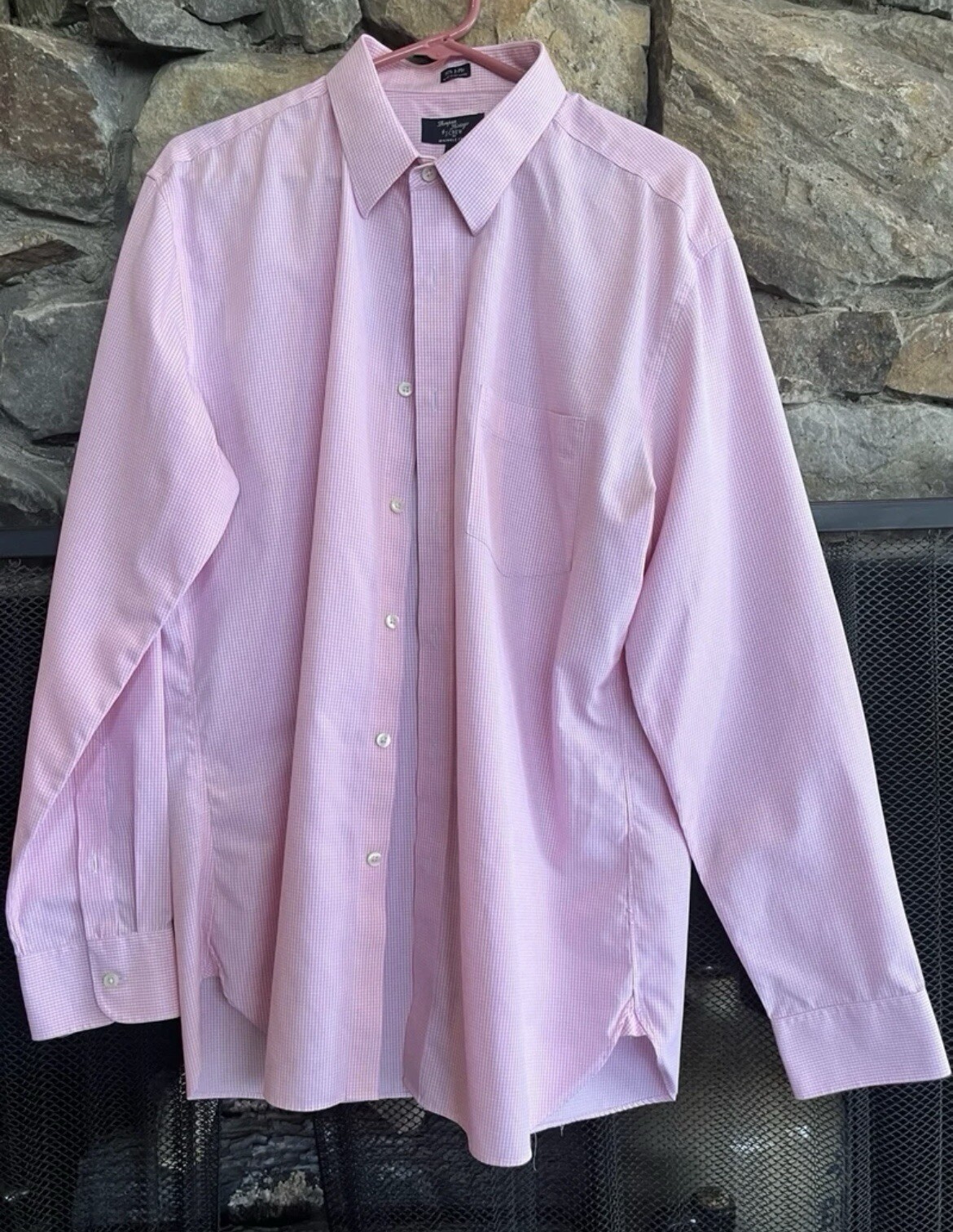 Thompson Shirtings by J. Crew Shirt Mens XL Wrinkle Free Button Down Plaid