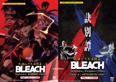 Bleach: Thousand-Year Blood War Part 1+2 (1-26End) Anime DVD English Dub