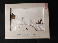 Little Unicorn 100 Percale Cotton Crib Skirt 52"x 28"x12" Bison Buffalo NEW