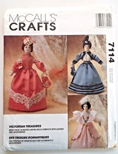 Clothing & Doll 16" Victorian Treasures  McCalls Crafts Sewing Pattern 7114  UC