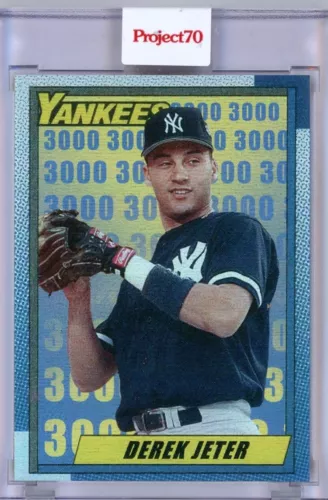 2021 TOPPS PROJECT 70 - DEREK JETER BY INFINITE ARCHIVES RAINBOW FOIL 04/70 #423