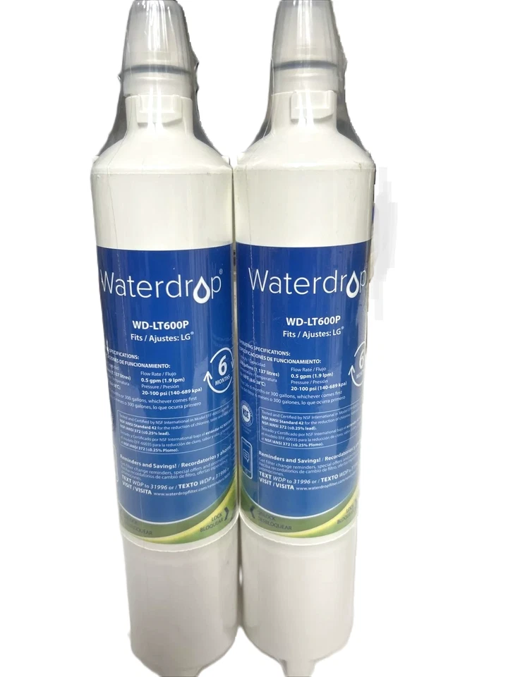3 pack Refresh Waterdrop Filter R-9990-S LG LT600P & 5231JA2006A Refrigerators - Image 4 of 4