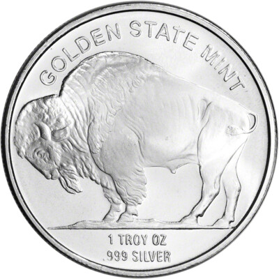1 oz. Golden State Mint Silver Round Buffalo Design .999 Fine | eBay