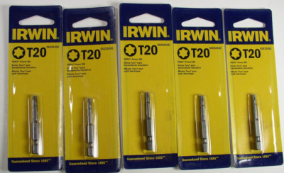 5X Irwin 3523241C T20 Torx Power Bit 1-15/16'' Long