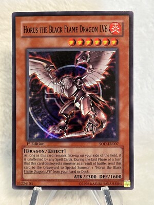 Yugioh! Horus the Black Flame Dragon LV6 SOD-EN007 Super Rare | eBay Yugioh! Horus the Black Flame Dragon LV6 SOD-EN007 Super Rare | eBay