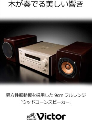 JVC Victor EX-HR99 Wood Cone Compact Component System AC JVC Victor EX-HR99 Wood Cone Compact Component System AC