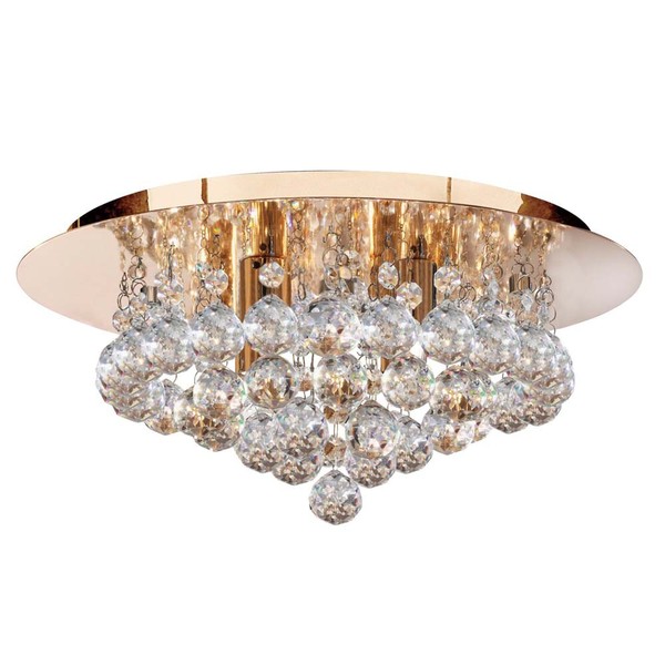 Decken Lampe Leuchte Gold Kristall Flur BüRo Schlaf Wohn Ess Zimmer Beleuchtung-image