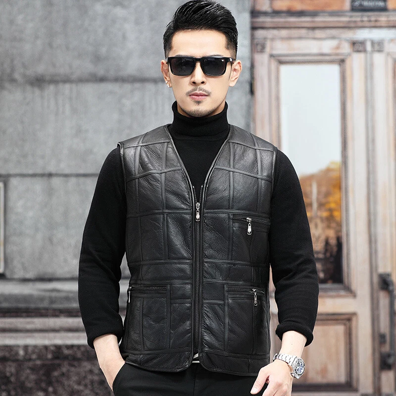 Plus size top leather vest