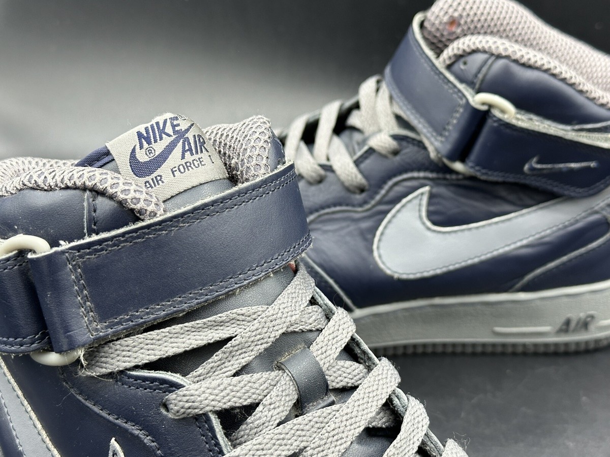 Rare Vintage 2000 Nike Air Force 1 Mid Midnight Graphite Rare Vintage 2000 Nike Air Force 1 Mid Midnight Graphite