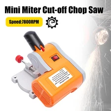 Mini Benchtop Cut Off Miter Saw Hobby Crafts Cuts Wood Brass Home Tool 7800r/min