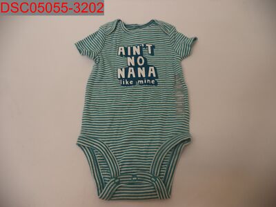 Carter's Baby Boys Teal Stripe Ain't No Nana Like Mine Bodysuit, 3M 194135875418