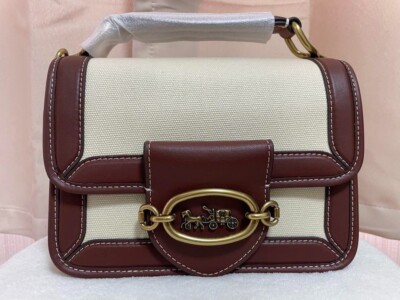 COACH Hero Shoulder Bag C8452 Brown Malti Neu Outlet