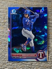 2022 Bowman Chrome Sapphire Danyer Cueva #BCP-173 Texas Rangers 1st Prospect RC