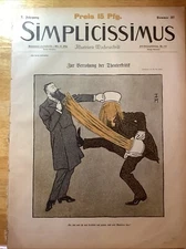 1902 RARE GERMAN SIMPLICISSIMUS MAGAZINE ~ ART NOUVEAU ERA