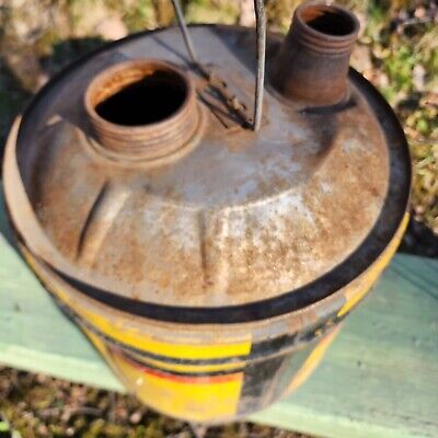 VINTAGE 5 GALLON PENNZOIL MOTOR OIL CAN Wood Handle 15 x 11 VINTAGE 5 GALLON PENNZOIL MOTOR OIL CAN Wood Handle 15 x 11