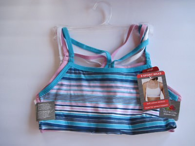 Fruit Of The Loom Damen Sport-BH 3er Pack – Tank Style, Drahtfrei, Aus Baumwolle, Undurchsichtig, Bequem Für Fitness & Alltag