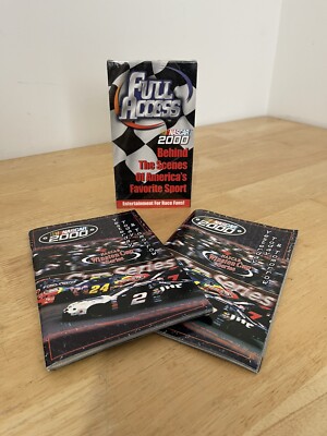 NASCAR 2000 Full Access VHS New Sealed, Pair Of NASCAR 2000 Booklets Winston Cup