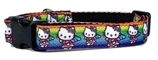 Kitty dog collar handmade adjustable buckle collar 5/8" wide or leash