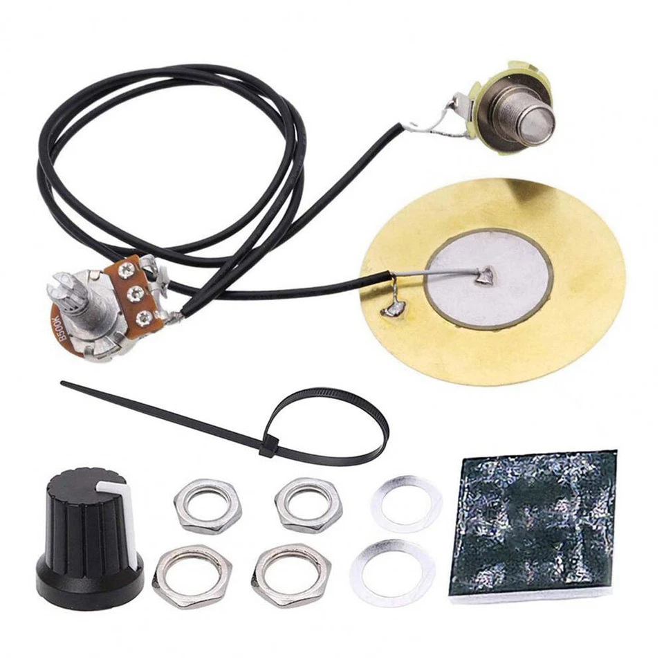 4 PCS 50MM Guitar Pickup Piezo Tranucer Prewired Amplifier with 6.35MM Outpu #PL - Image 4 of 4