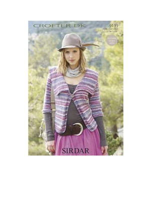 Sirdar Crofter Stricken Muster Buch 9191 Damen Strickjacke 81.3-137cm 81-137cm