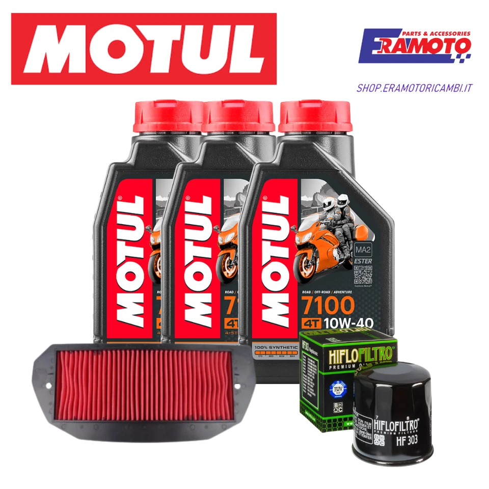 Kit de servicio Motul 7100 10W40 + filtros de aceite y aire para YAMAHA YZF 750 R/SP Foto 4 de 4