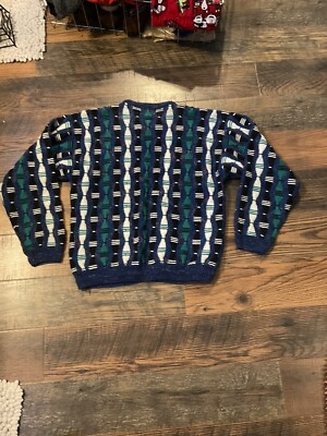 Vintage 80s 90s Rag Sweater Coogi 3D Style Cosby Mens XL Hip Hop