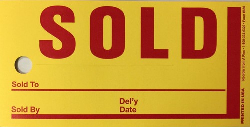 Jumbo Hold/Sold Tag Merchandise Tag - Quantity 250, #850 (W13) - Picture 3 of 4