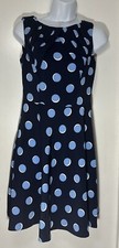 Signature Darby Woman Polka Dot Fit & Flare Sleeveless Dress Sz 4P 0671-GM2