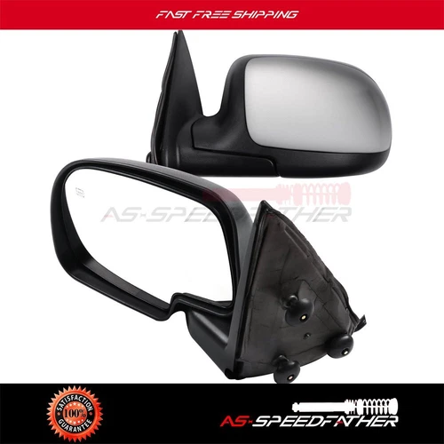 Heated Power Side View Mirrors Left+Right For 1999-2002 Chevy GMC Truck Chrome