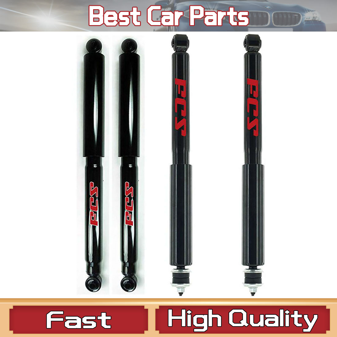 Front & Rear Shocks Shock For 2013-2018 Ram 3500 RWD