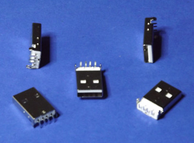 USB Typ A 2.0 Stecker zum Löten 4-polig 90° Male Plug Solder 4 Pin