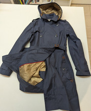 AIGLE Woman's Navy Blue Trench Coat EU 40 UK 12 Classic Style French Designer