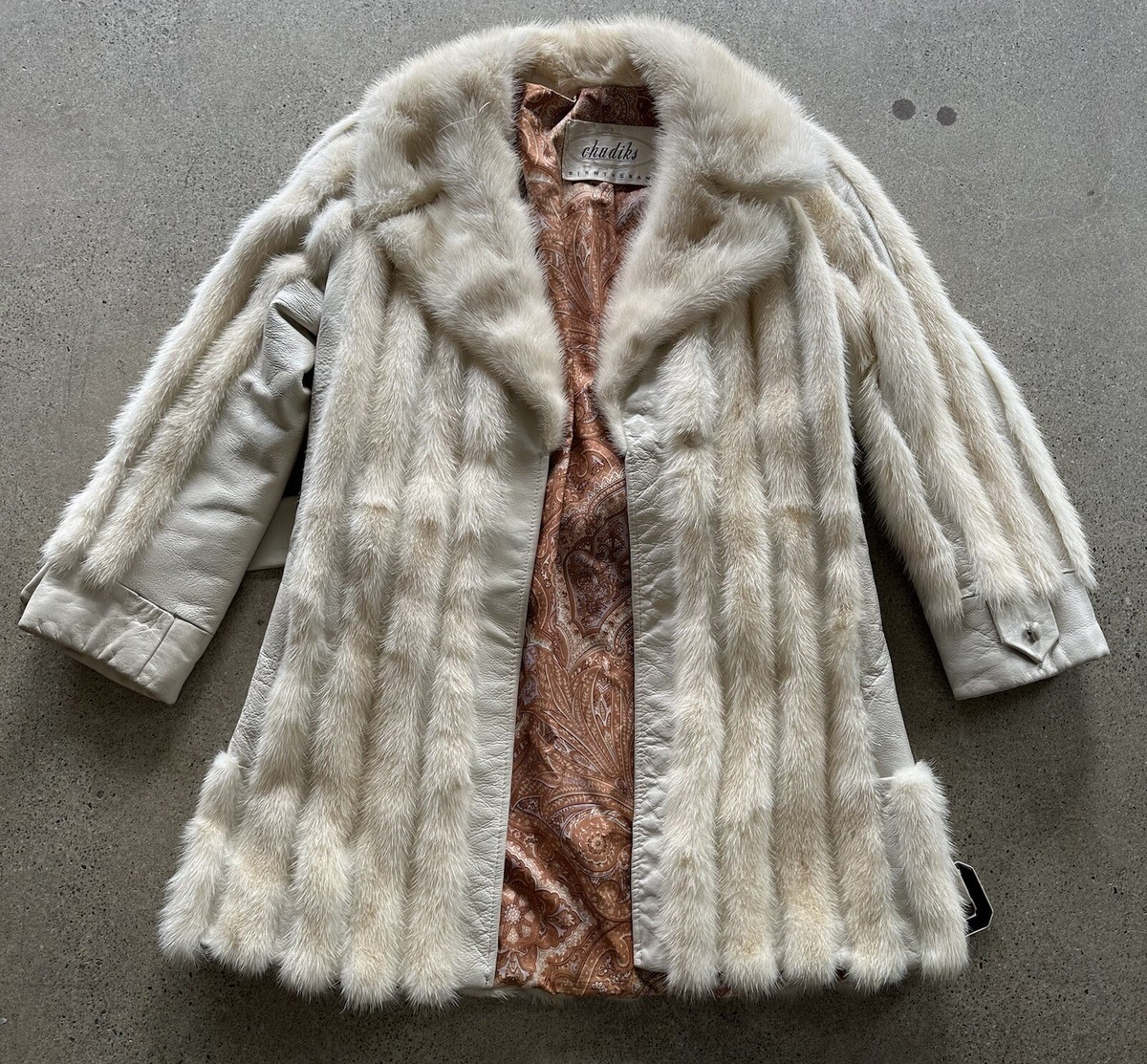 Vintage Chudiks of Birmingham Fur Coat w Belt | eBay Vintage Chudiks of Birmingham Fur Coat w Belt | eBay