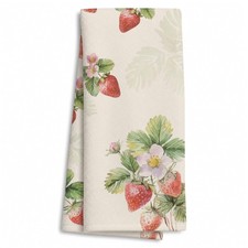 Strawberry Kitchen Dish Towels 16x24 inch, Strawberry Kitchen Decor, Farmhous...