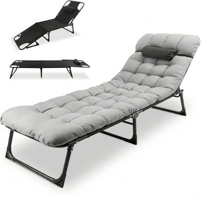 70 x 22 Folding Camping Cot with Thick Pad and Carry Bag
