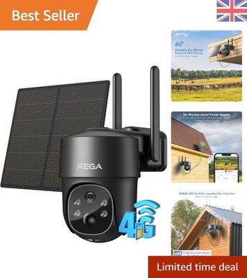 Wasserdichte Solar CCTV - 2K HD Kamera mit Bewegungswarnungen und Cloud Speicher