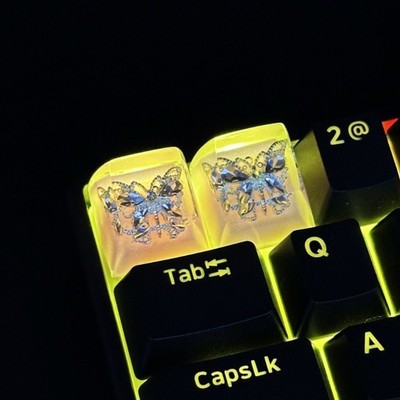 Mechanical Keypad Keycap Handmade Unique Resin Butterfly Keycap Accessories