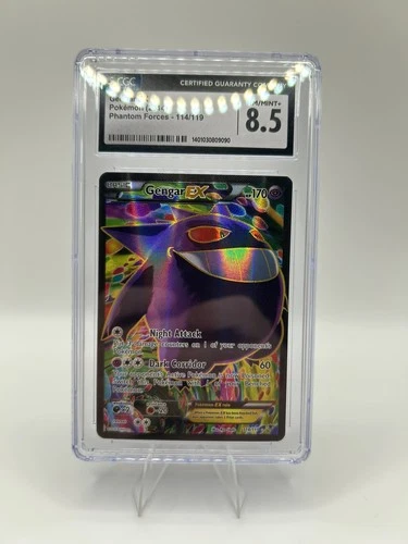 Pokémon Gengar EX Full Art Holo Ultra Rare XY Phantom Forces 114/119 CGC 8.5