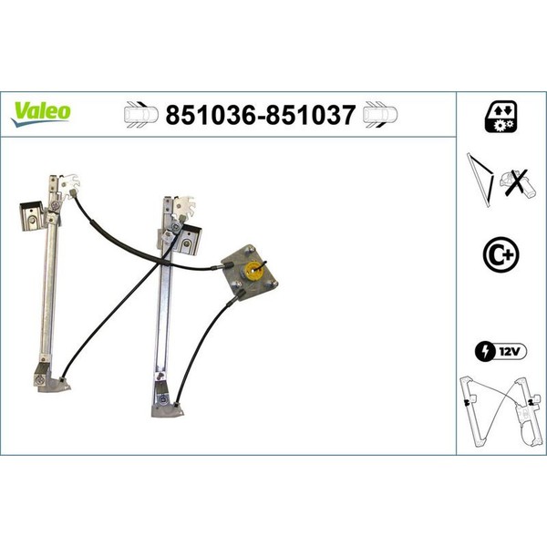 Valeo 851036 Fensterheber FüR Seat Ibiza 6J5 6P1 6J8 6P8 6J1 6P5-image