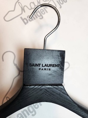 SAINT LAURENT 15'' BLACK WOOD  ADJUSTABLE BOUTIQUE HANGER