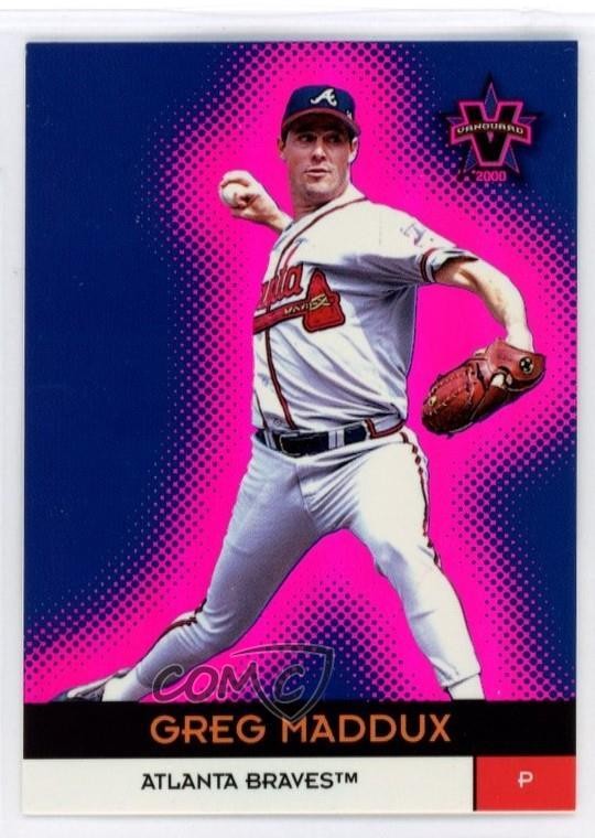 2000 Pacific Vanguard Holographic Purple 4/10 Greg Maddux #56 HOF 6m7