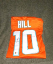 Tyreek Hill Hand Signed Football Jersey  - Miami Dolphins  / Beckett - COA