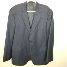 Hart Schaffner Marx Gold Tumpeter Men's 46L Navy Blue LS Suit Jacket Blazer