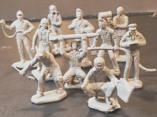 Gray Figures Air Force Space Cape Canaveral 10/11 Pose Nr Complete Set Marx MPC