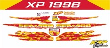 SEADOO XP 1996 Graphics / Decal / Sticker Kit CUSTOM RED & YELLOW