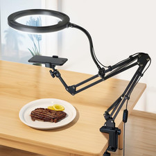 Boom Arm Ring Light Holder Mount Gooseneck Hose Arm Fill Light Mount Clamp Cl...