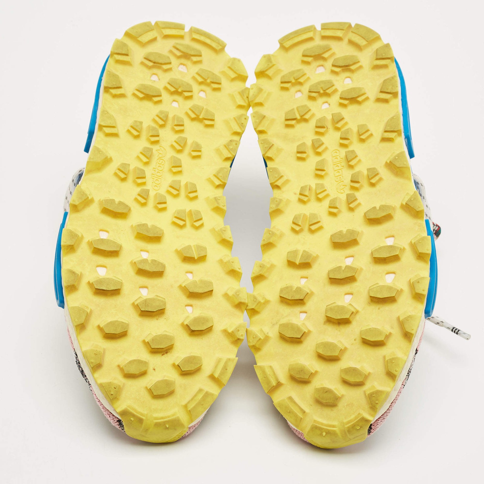 Yeezy x Adidas Multicolor Knit Fabric Solar Hu NMD Lace Up Sneakers Size 41.5 image 6