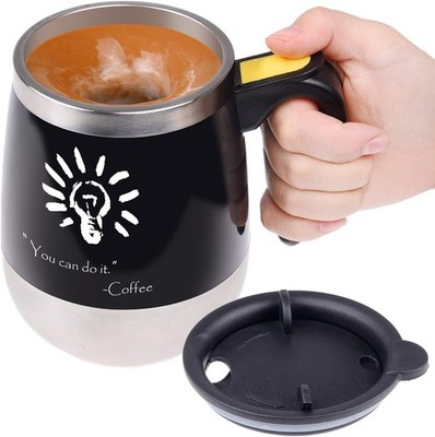Self stirring coffee mug - Automatic mixing stainless steel cup - To stir your c