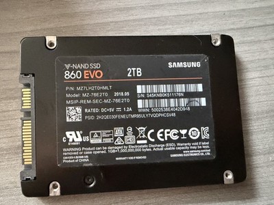Samsung 860 EVO 2TB 2.5'' SATA SSD Solid State Drive MZ-76E2T0