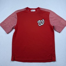 Washington Nationals Shirt Mens Large MLB Baseball Therma Base Red Team Issue